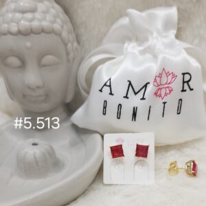 ARETE DE TAPON COLOR ROJO #5.513